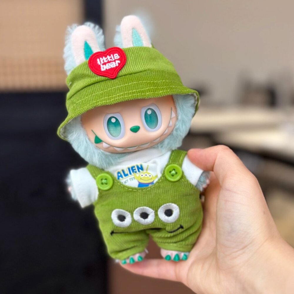 Toystory Alien Labubu Outfit for Labubu w/Keychain - Labubu Clothes(NO DOLL)